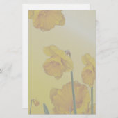Gele Narcissus Daffodil Briefpapier (Voorkant / Achterkant)