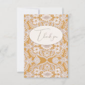 gele, nette, raceblote kaart met dank (Voorkant)