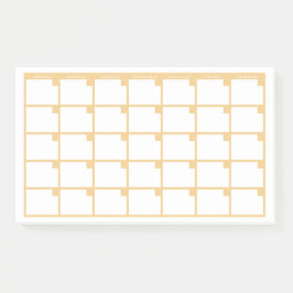 Gele niet-gedateerde Post-it notitiekalender Post-it® Notes