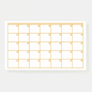 Gele niet-gedateerde Post-it notitiekalender Post-it® Notes