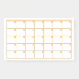 Gele niet-gedateerde Post-it notitiekalender Post-it® Notes