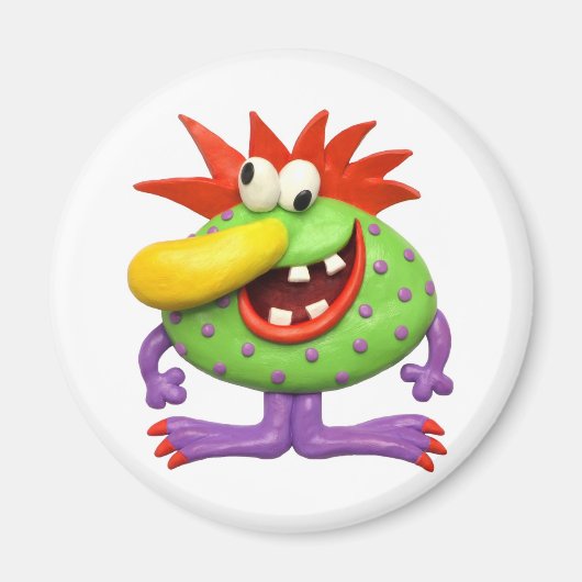 Gele Nose Monster Magneet (Voorkant)