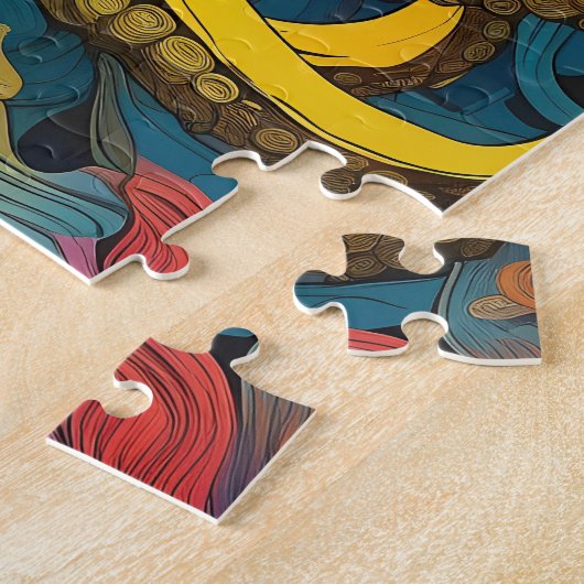 Gele octopus legpuzzel (Zijkant)