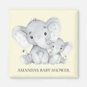 Gele Olifant Baby shower Favor Magnet Magneet