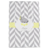 Gele Olifant Design - Baby shower Medium Cadeauzakje (Voorkant)