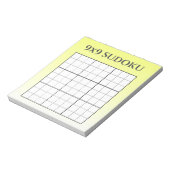 Gele Ombre 9x9 Sudoku Grid Sjabloon Notitieblok (Gedraaid)