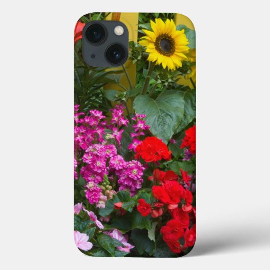 Gele omheining met bloementuin Case-Mate iPhone case (Achterkant)