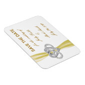 Gele Oneindigheid Hart Save The Date Magneet (Rechterzijde)