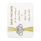 Gele Oneindigheid Hart Save The Date Magneet (Verticaal)