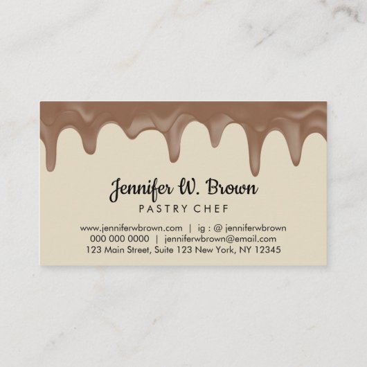 Gele ontbijtcatering cateringpapetak visitekaartje (Achterkant)