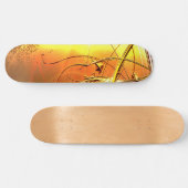 Gele ontwerpskateboard skateboard (Horizontaal)
