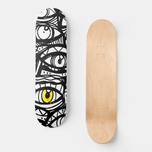 Gele oog skateboard (Voorkant)