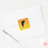 Gele Oranje bliksemschicht Vierkante Sticker (Envelop)