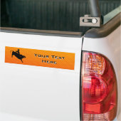 Gele Oranje bull Riding Bumpersticker (Op Truck)