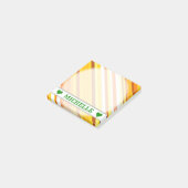 Gele, Oranje en witte zonsonderende strepen Post-it® Notes (Schuin)