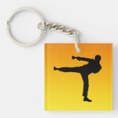 Gele Oranje krijgskunst Sleutelhanger (Voorkant)