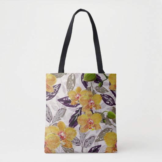 Gele oranje orchideeën. draagtas (Voorkant)