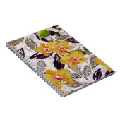 Gele oranje orchideeën. notitieboek (Rechterzijde)