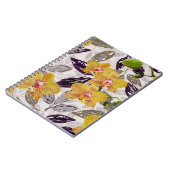 Gele oranje orchideeën. notitieboek (Linkerzijde)