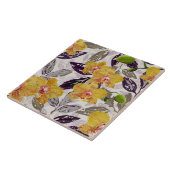 Gele oranje orchideeën. tegeltje (Zijkant)