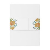 Gele Oranje volken en Rozen Monogram Weddenschap Uitnodigingen Wikkel (Achterkant Voorbeeld)