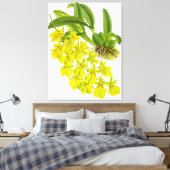 gele orchidebloem canvas afdruk (Insitu (Slaapkamer))