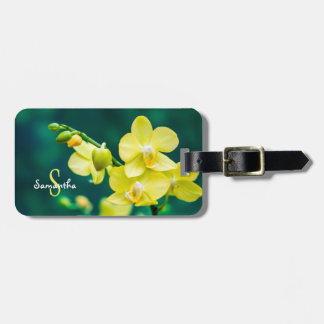 Gele Orchidee Bagagelabel