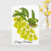 Gele Orchidee Bloem Aangepaste Kaart (Gele Bloem)