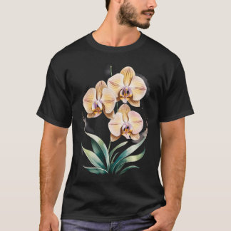 Gele Orchidee Bloem T-shirt