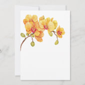 Gele Orchidee Bloesem Bloesem 60ste Verjaardag Kaart (Achterkant)