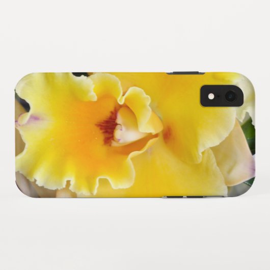 Gele orchidee Case-Mate iPhone case (Achterkant (horizontaal))