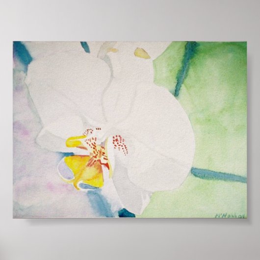 gele orchidee poster (Voorkant)