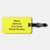 Gele orchidee ventilator bagagelabel (Achterkant horizontaal)