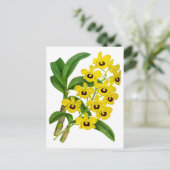 gele orchidee ventilator Kaart (Staand voorkant)