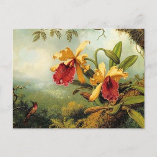 Gele orchideeën briefkaart