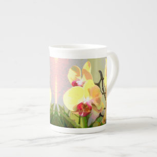 Gele Orchideeën in de namiddagzon Porselein Kop
