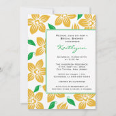 Gele orchideeën Lijst Bridal Shower Kaart (Voorkant)