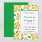 Gele orchideeën Lijst Bridal Shower Kaart (Voorkant / Achterkant)