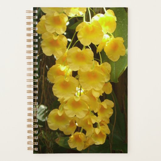 Gele Orchids Tropische Bloemen Planner (Voorkant)