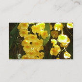 Gele Orchids Tropische Bloemen Visitekaartje (Achterkant)