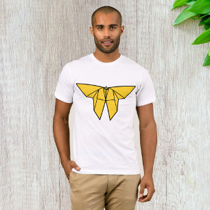 Gele Origami vlinder Mannen T-shirt