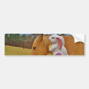 Gele paarden, lenteskonijn bumpersticker