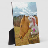 Gele paarden, lenteskonijn fotoplaat (Zijkant)