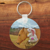Gele paarden, lenteskonijn sleutelhanger (Voorkant)