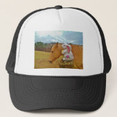 Gele paarden, lenteskonijn trucker pet (Voorkant)