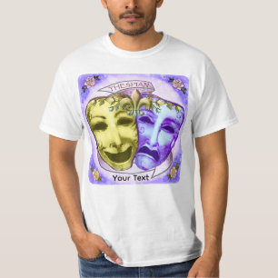 Gele Paarse Actormaskers T-shirt