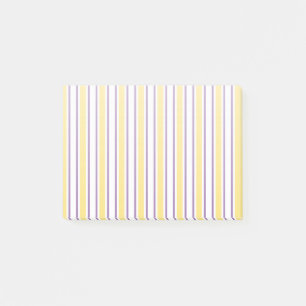 Gele, paarse en witte snoepjes strepen post-it® notes
