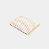 Gele, paarse en witte snoepjes strepen post-it® notes (Schuin)