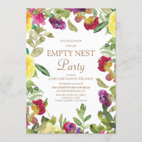 Gele Paarse Floral Sage Green Empty Nest Party