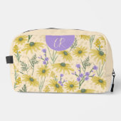 Gele & Paarse Wildbloemen Toilettasje (Voorkant)